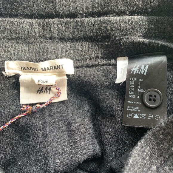 Isabel Marant x H&M Lounge Wool Knit Jogger Pant Grey - Picture 5 of 6